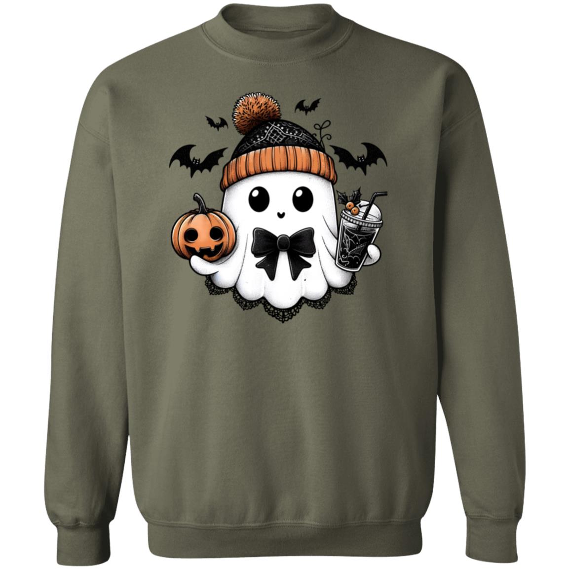 Cute Ghost - Binky Unisex Heavy Blend Sweatshirt | Cute Fall Binky Ghost Halloween Sweater | Cute Boo Shirt | Ghost with the Most