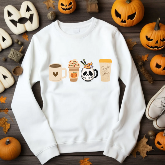 Creepy Coffee Sweatshirt | Halloween Shirt |