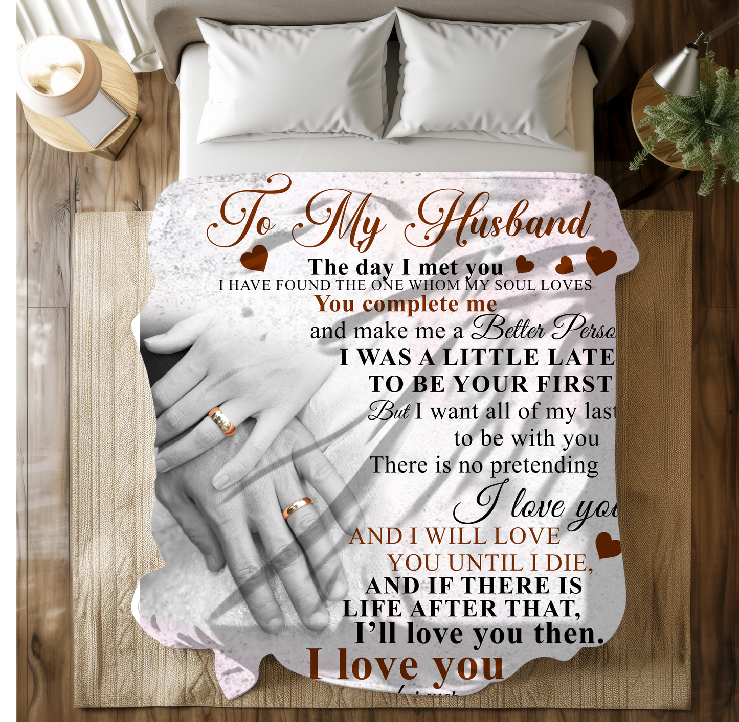 To My Husband | FLM Arctic Fleece Blanket 50x60 | Gift for Husband